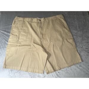 KingSize Cargo Shorts Big Tall Mens Size 52 Tan Beige Cotton Chino‎ Khaki